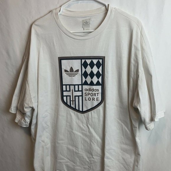 Adidas Trefoil Sport Lore Vintage T Shirt Size XL - Picture 1 of 6